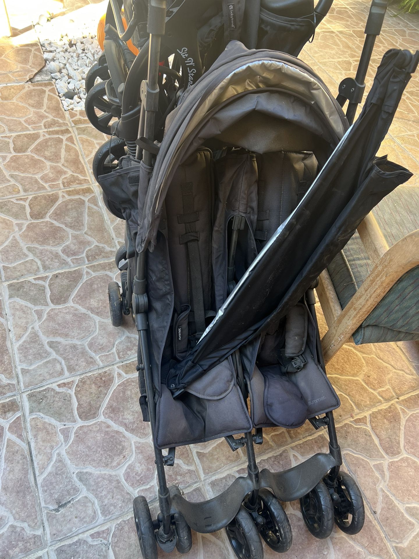 Lightweight Side by Side Double Stroller
