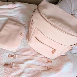 Miss Fong Large Diaper Bag - Pink Rose