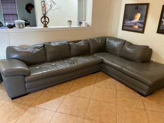 Faux Leather Sectional Sofa
