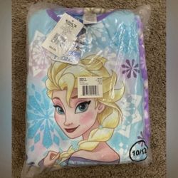 Girls Disney Frozen Fleece Pjs and Robe size 10/12 NEW