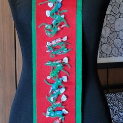 Vintage Felt Handmade Christmas Countdown Untie The Candy Advent Calendar 31"