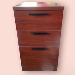 3-Drawer Wood Filing Cabinet