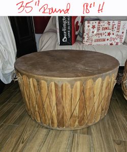 Round Drum Coffee Table