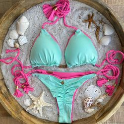 Aqua rose Bikini Reversible 