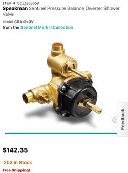 Pressure Balance Diverter Shower Valve