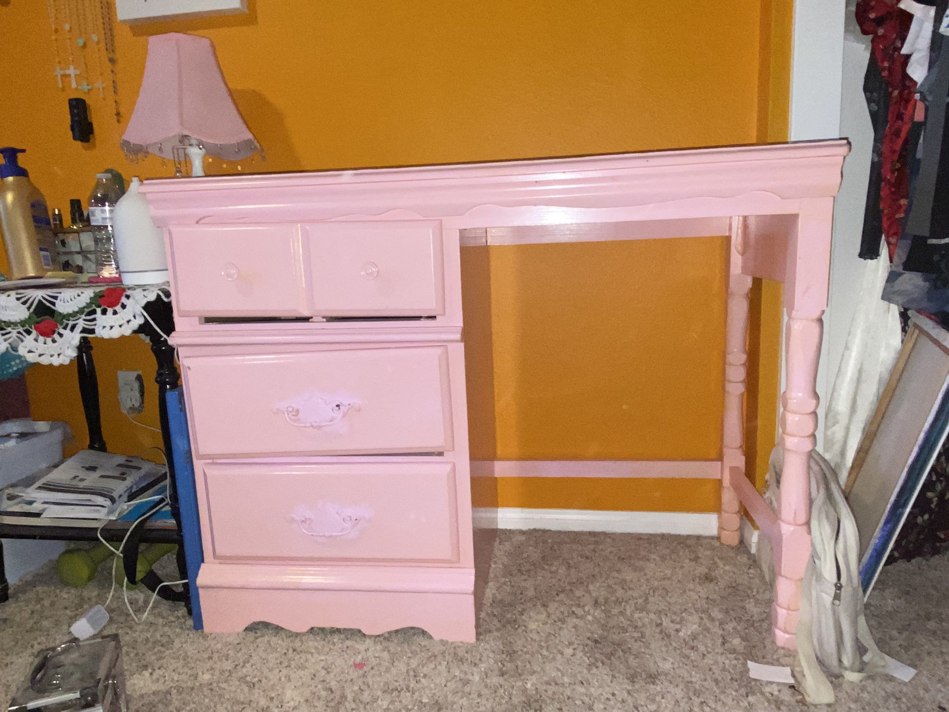 Vintage Pink Desk