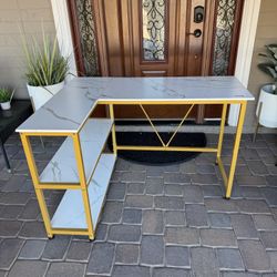 Nice L Shaped Desk With Shelves $60