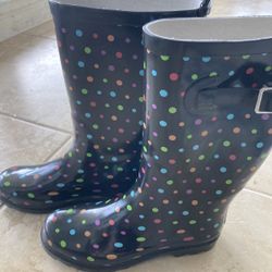 Middleton Rain Boots Polka dot Women’s Size 8new With Tags