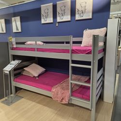 🏗Cameron Twin/Twin Bunk Bed, Gray Financing and Delivery available 
