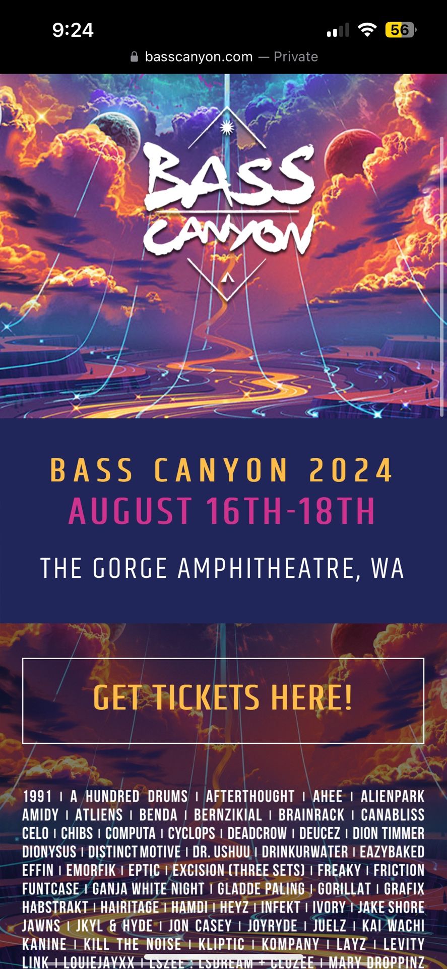 Oasis Campsite For Bass Canyon