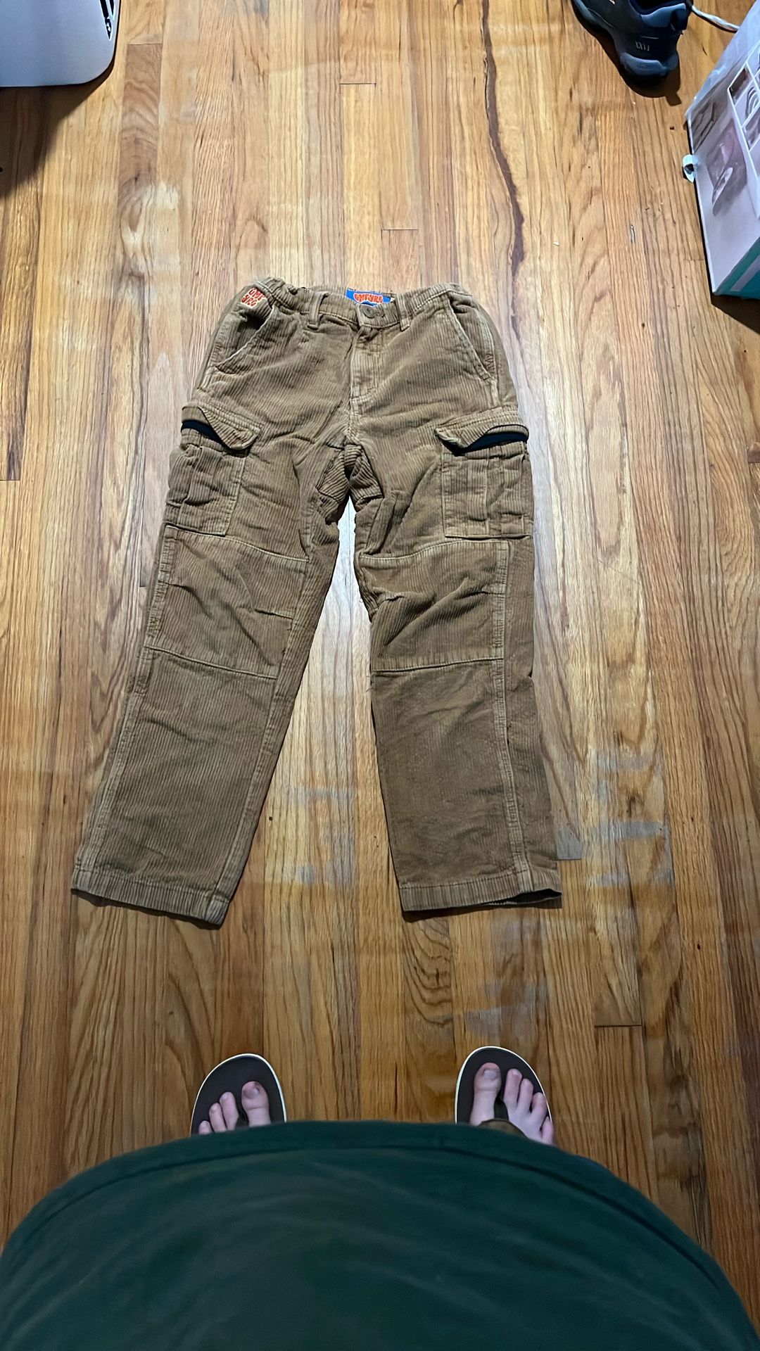 Taupe Corduroy Cargo Empyers