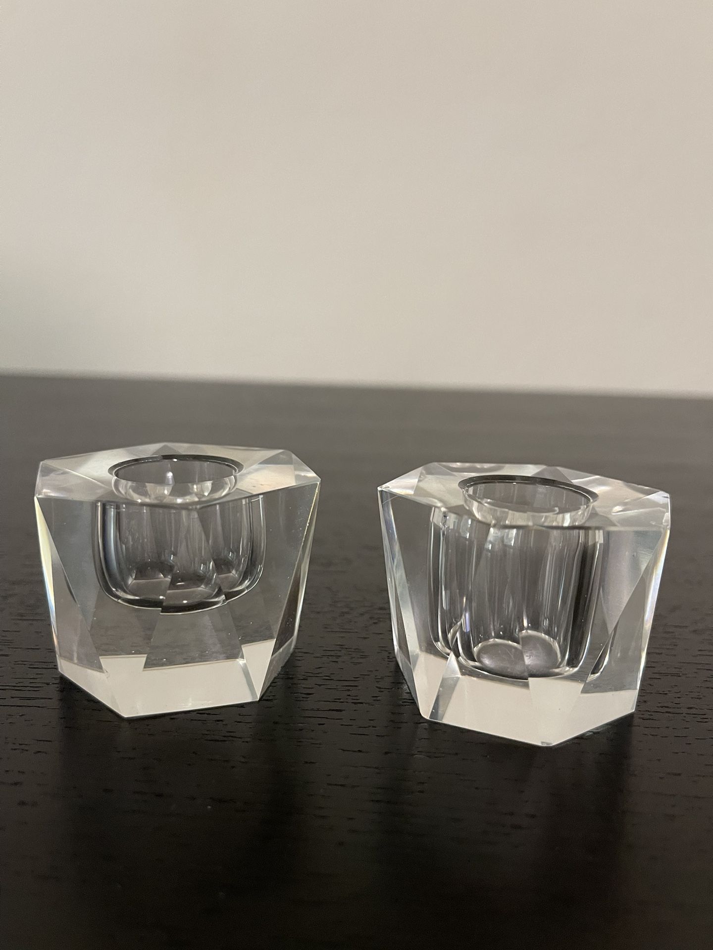 ** HEAVY GLASS CANDLEHOLDERS - HIGH QUALITY **
