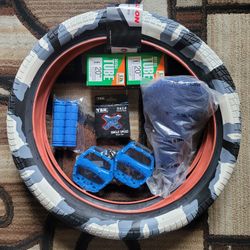 NEW Bicycle Bmx Parts Bundle 20" Blue