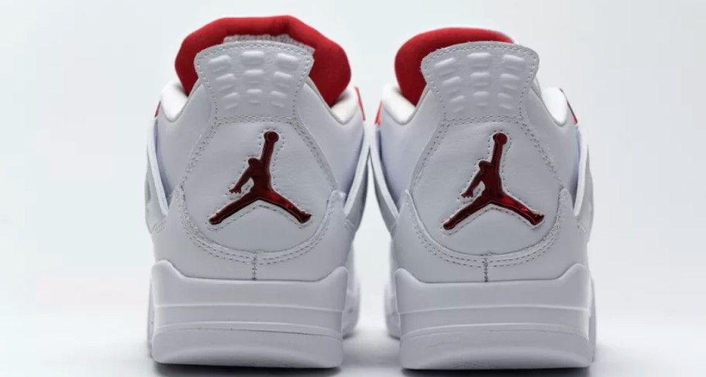 Air Jordan 4"s Red Lightning Red Pine Metaliz, Comfortable Package, Authentic