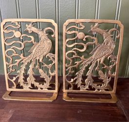Vintage brass bookends