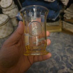 1932 Hazel Atlas George Washington Yellow Depresion Glass Tumbler