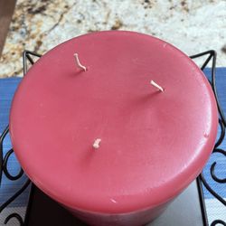 Large Brand New Partylite Candle And Candle Holder 