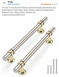 Modern Brushed & Gold Cabinet Handles Collection | Kitchen & Furniture Hardware G33