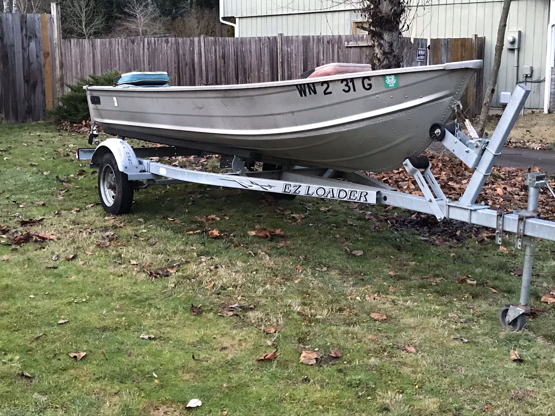 14’ Sears Aluminum Gamefisher Boat (1984) with Trailer and Motor! for