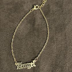 Cute Gold Angel Adjustable Bracelet Or Anklet 