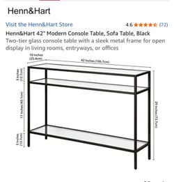 Console table glass