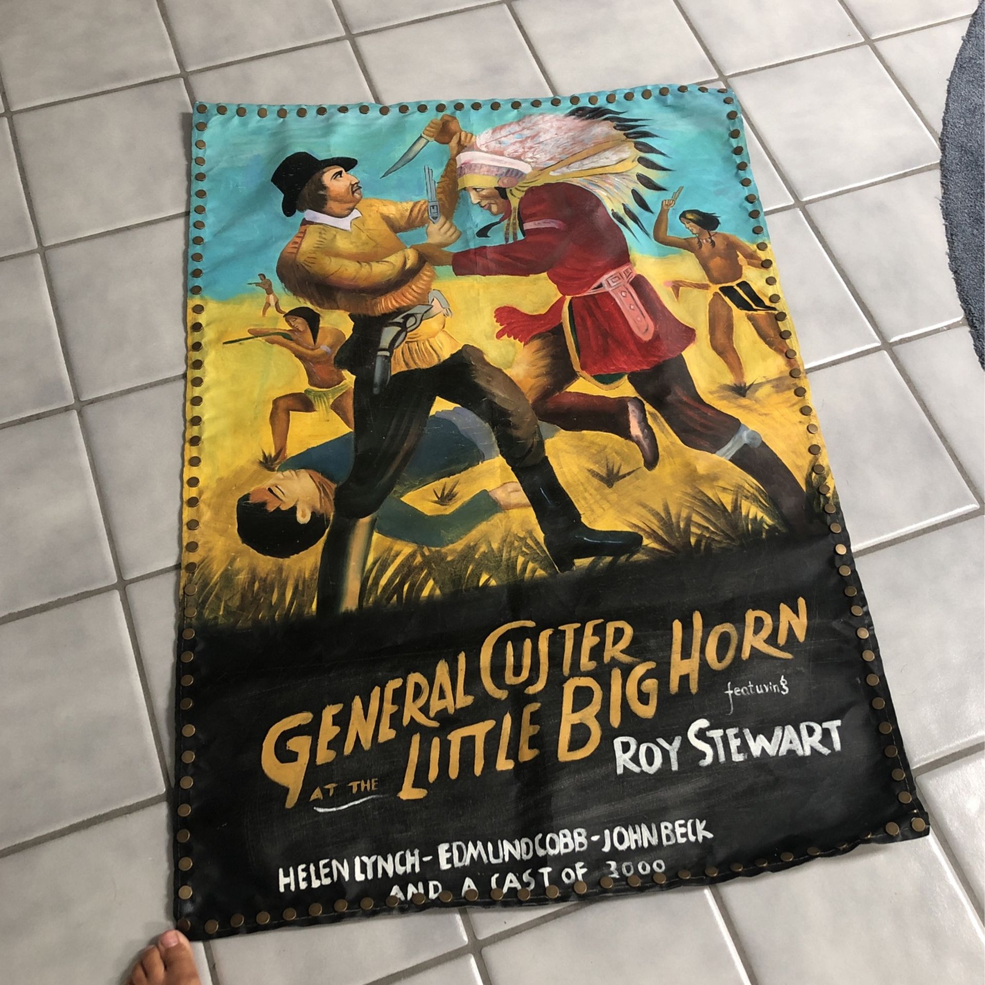 Painted Canvas Movie Sign