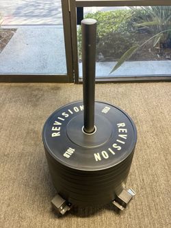 190lb Black Bumper Plates Set
