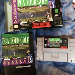 Authentic Vintage SNES Pga Tour Golf Original Super Nintendo Video Game Cartridge