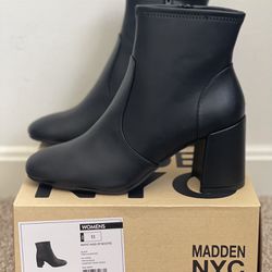 NEW MADDEN NYC INSD Zip Bootie - Black Woman’s Size 11 in A Box