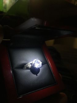 Silver/bridal set ring size 6