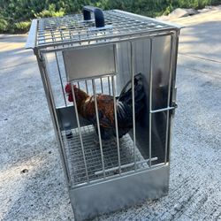 Stainless steel dog/cat crate carrier