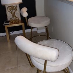 Beautiful Gold Bar Stools 