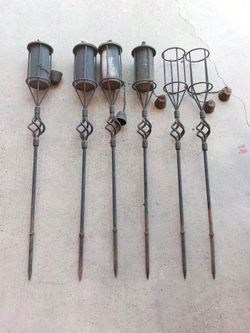Vintage Tiki Torches