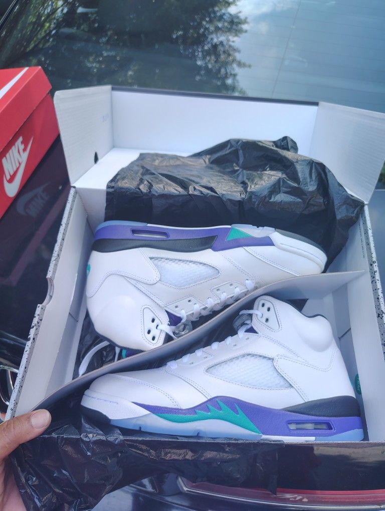 $270 Local Pickup Brand New With Original Everything 2025 Air Jordan 5 Grape OG Size 11 Email Receipt As Well. Price Is Firm.