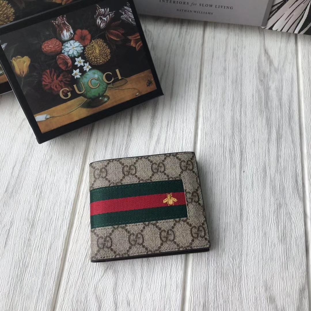Gucci GG Supreme Wallet Bumble Bee