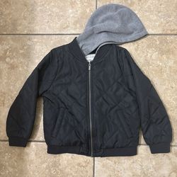 Used Carter’s Kid Quilted Bomber Jacket, Dark Gray, Medium, Size 5-6