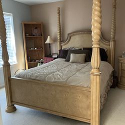 Queen Size Four Poster And Matching Bureau