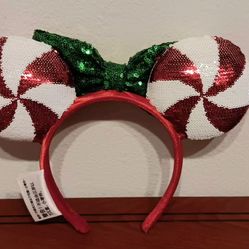 Sequins Lollipop Disney Parks Minnie Ears Candy Cane Cutie Headband