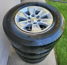 Chevy 17's STOCK Rims And Tires Rim's chevy Silverado/Tahoe/Suburban/GMC/YUCON /255/70/17 All matching GENERAL GRABBER HTS Tires 6 lugs TPS SENSORS