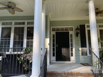 Front metal door with top & side light 