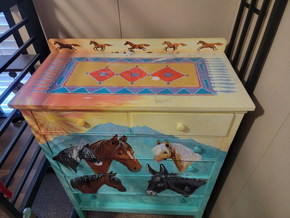 Hand Painted Dresser