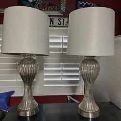 Mercury glass tall Lamps 