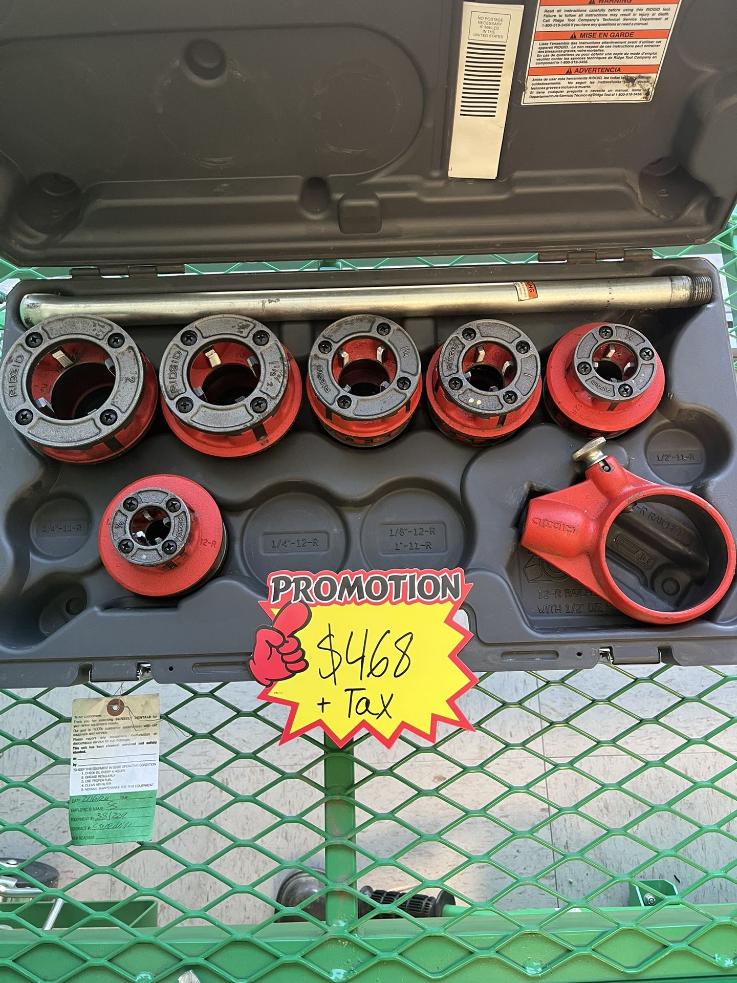 Pipe Threader Die Set