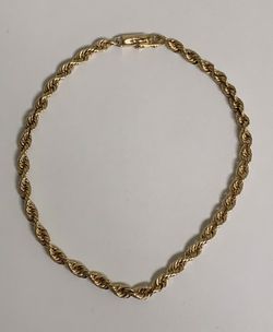 10" Gold rope bracelet #29668