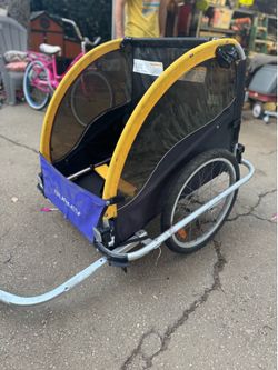 Burley double seat kids bike trailer