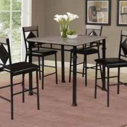 5pc Counter Height Dining Table Set