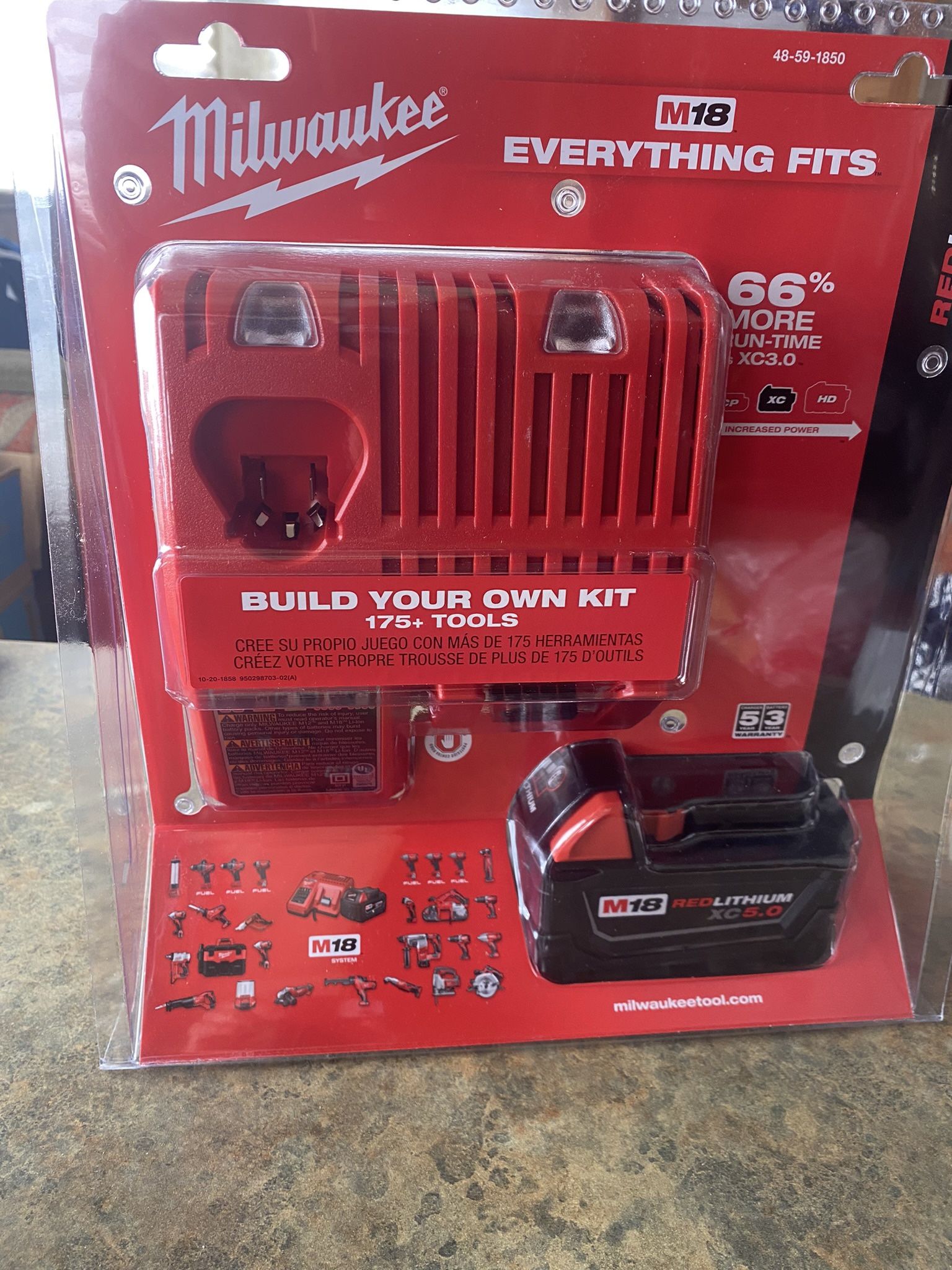 MILWAUKEE M18  BATTERY 5.0 And CHARGER  (( Read Below )) 