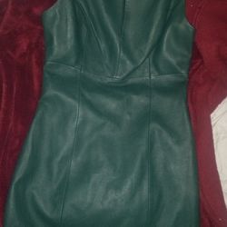Robert Rodriguez Green Leather Dress Size 6