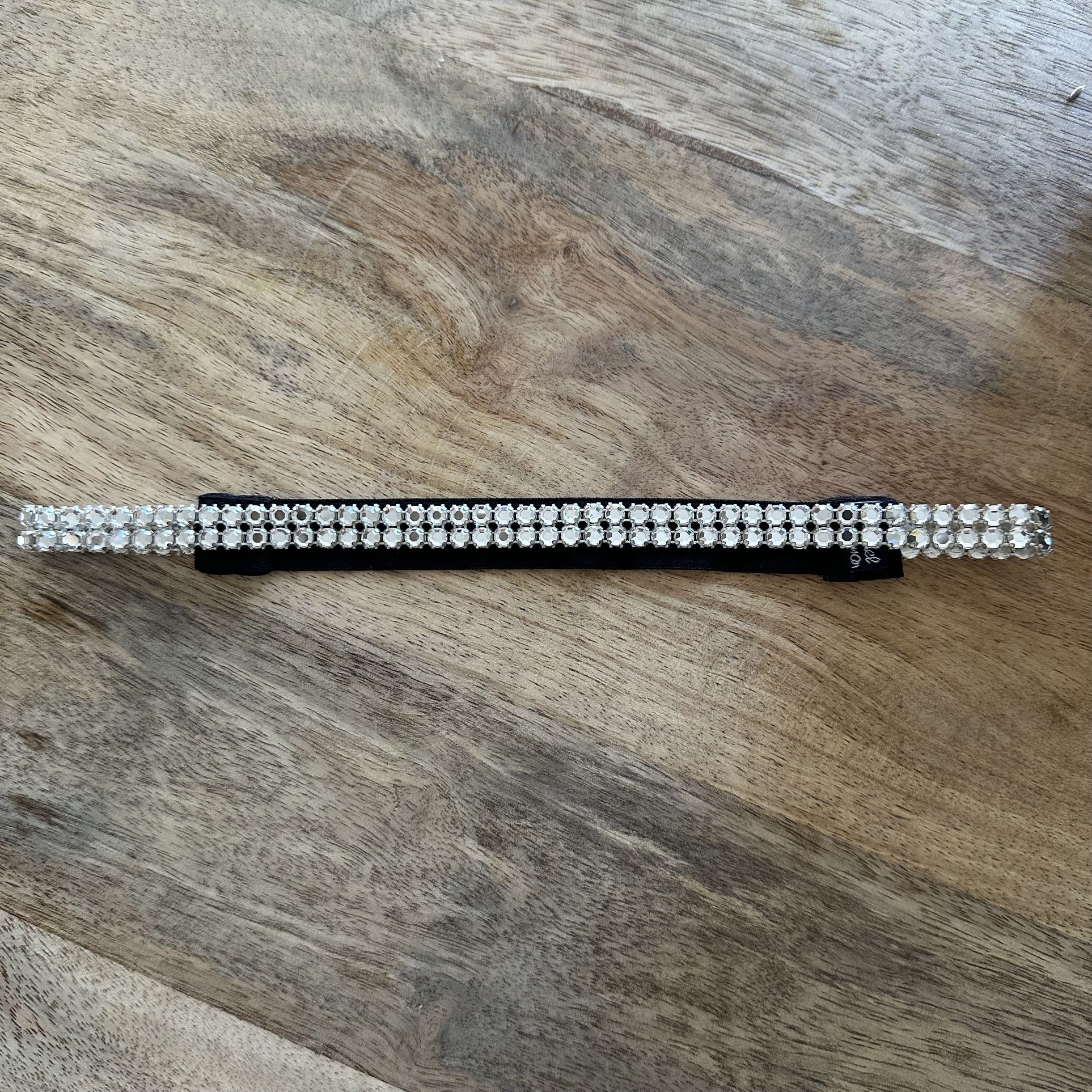 Rachel Weissman Silver Rhinestone Adjustable Headband