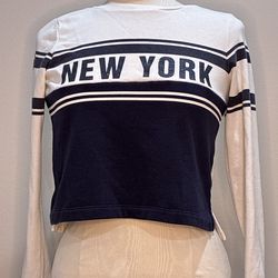New York Striped Long Sleeve Shirt Size Small